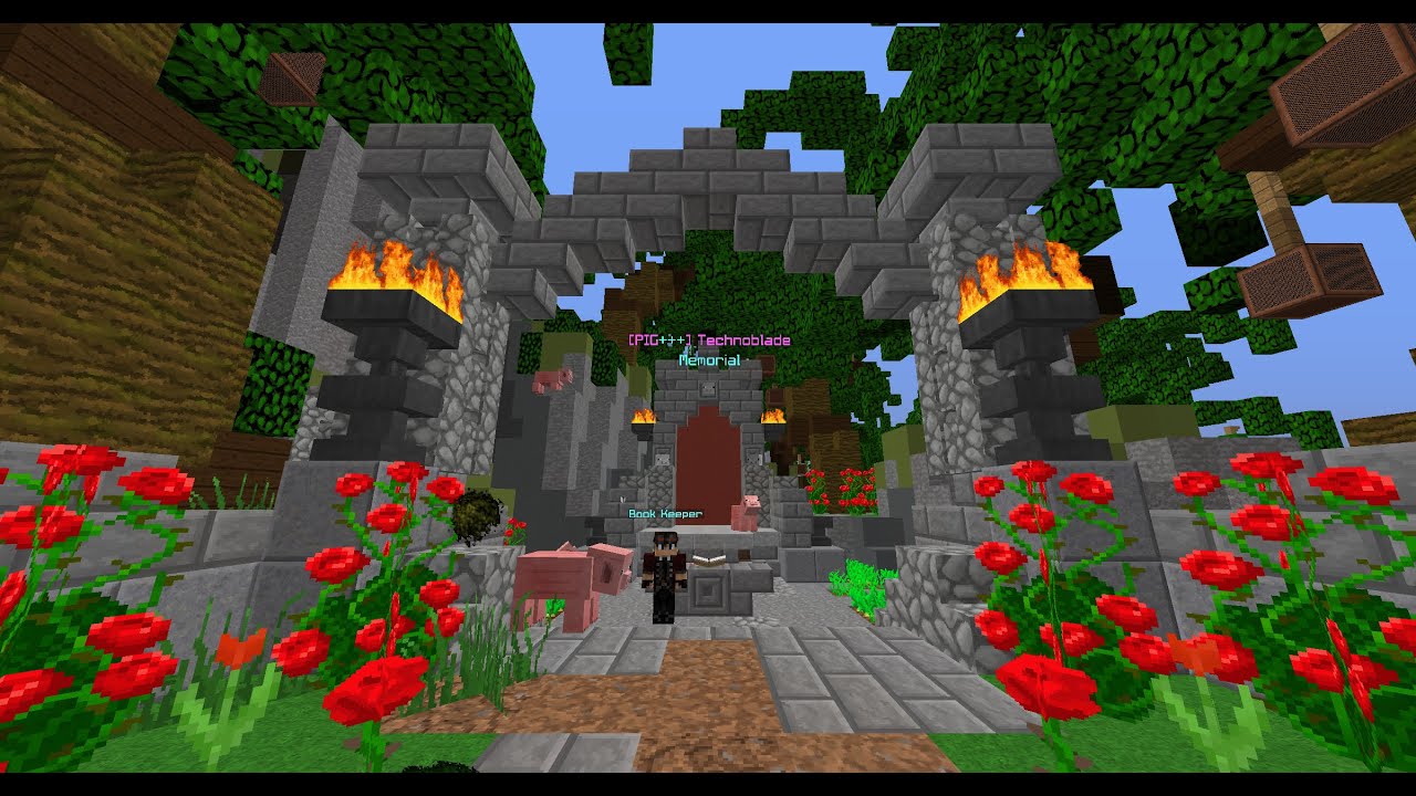 the technoblade memorial on hypixel